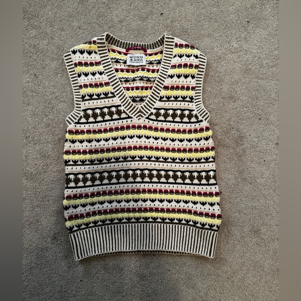 Scotch & Soda Multicolored Sweater Vest sz XS
